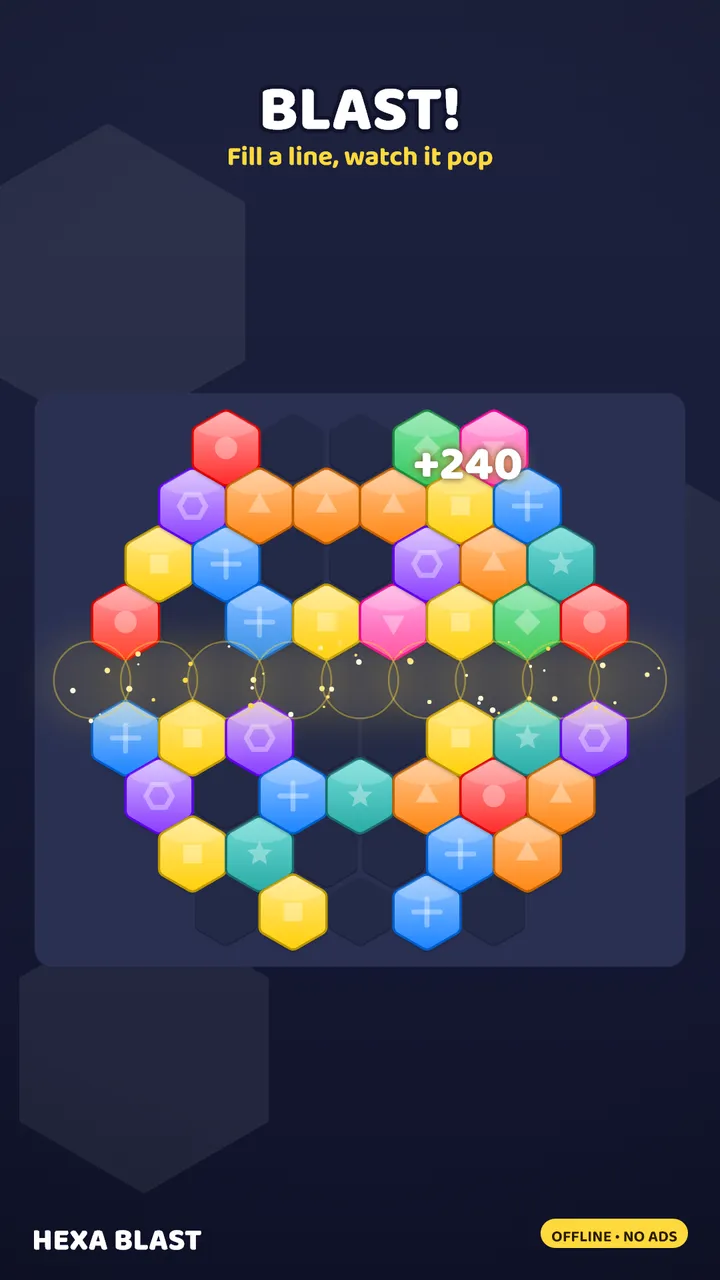 Hexa Blast gameplay screenshot 1